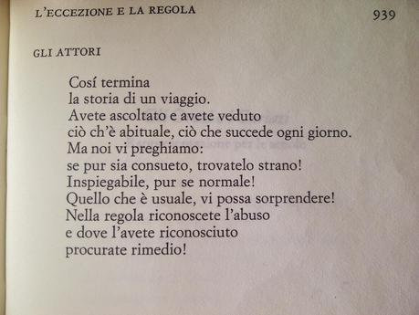 Bertolt Brecht, TEATRO, L'eccezione e la regola, Einaudi, 1970