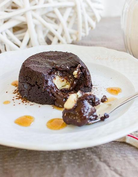 tortino di cioccolato caldo vegan