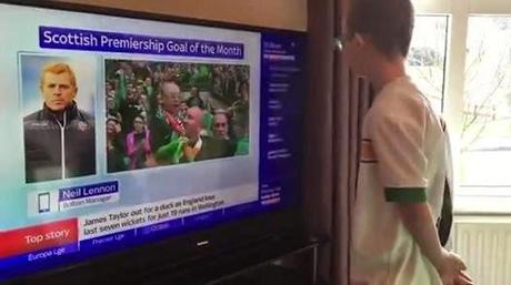 (VIDEO)Young Celtic FC fans ''WEE'' Jay Beatty reacts to Goal of the Month winner announcement! #thisisfootball  #respect