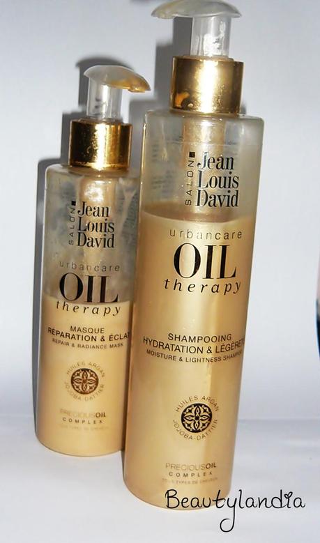 JEAN LOUIS DAVID - Oil Therapy Shampoo Idratazione e Morbidezza, Maschera Protezione e Luminosità -