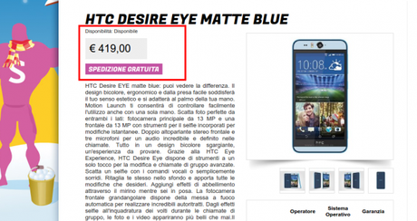 HTC Desire EYE Matte Blue   Gli Stockisti  Smartphone  cellulari  tablet  accessori telefonia  dual sim e tanto altro