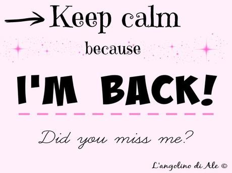 I’m back! I'm back