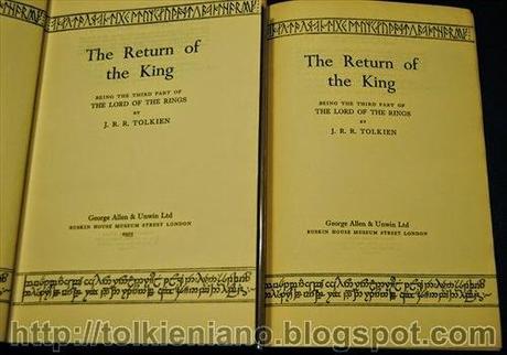 Alcune varianti e differenza nella prima edizione di The Lord of the Rings