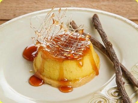 Creme caramel alla liquirizia e caramello rosso