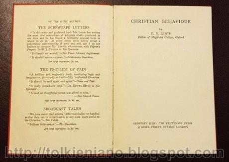 Christian Behaviour di C.S. Lewis, 1943. Tolkien: perché l'idea di Lewis sul matrimonio è sbagliata.