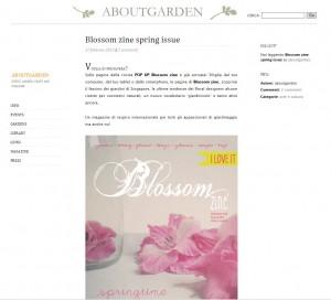 La rivista online Blossom zine piace ! aboutgarden