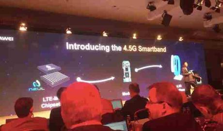 Huawei primo LTE 4.5 G Smartband 100 volte più veloce del 4G