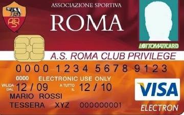 Nuova CARD AS ROMA CLUB PRIVILEGE per i tifosi della Roma