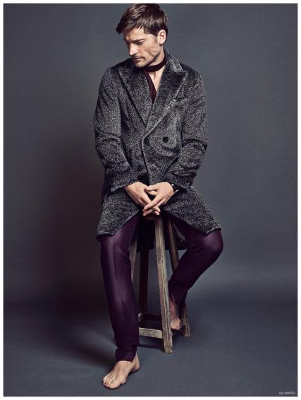  Nikolaj Coster Waldau Wears Fashions firmato per GQ España febbraio 2015 Spara Copertina