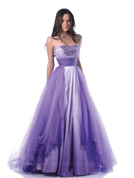 Strapless Sleeveless Floor-length Long Lilac Prom Dresses UK PD0185