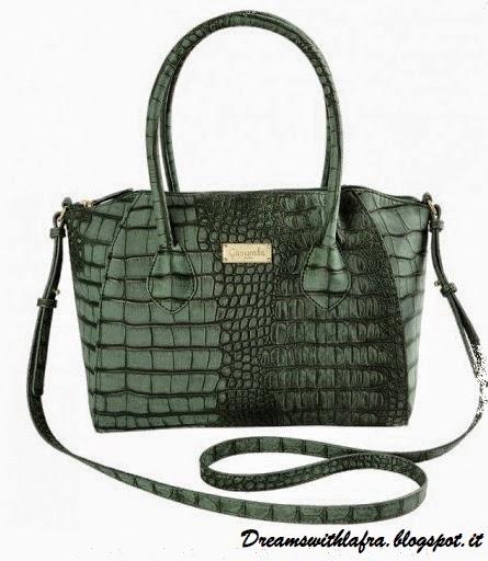 Camomilla Milano Bauletto L croco allure green su http://dreamswithlafra.blogspot.it