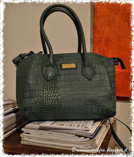 Camomilla  Milano Bauletto L Croco Allure green su http://dreamswithlafra.blogspot.it