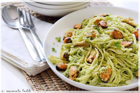 Linguine con pesto di..broccoli !