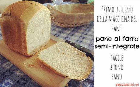 Primo utilizzo della macchina del pane: pane facile al farro semi-integrale