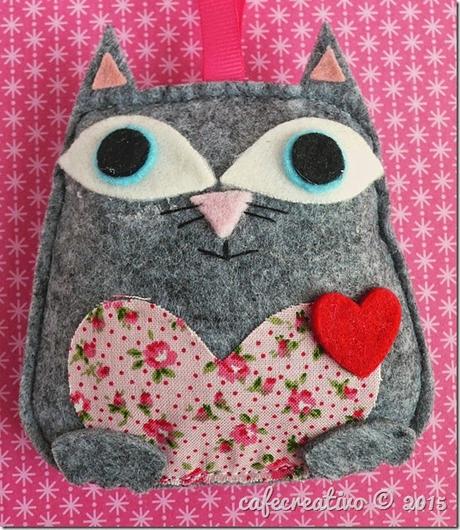 cafe creativo - sizzix big shot - fustella gufo - gatto