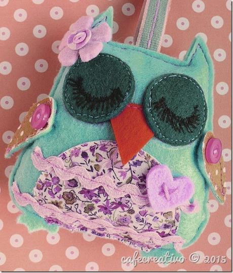 cafe creativo - sizzix big shot - fustella gufo feltro - felt owl