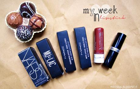 ❤ My week in lipstick ❤  ( 2 - 8 March )