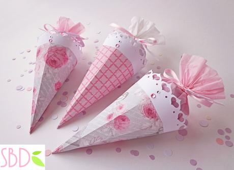 Matrimonio: Coni shabby porta riso/coriandoli - Wedding: shabby confetti holder cones