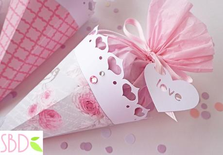 Matrimonio: Coni shabby porta riso/coriandoli - Wedding: shabby confetti holder cones