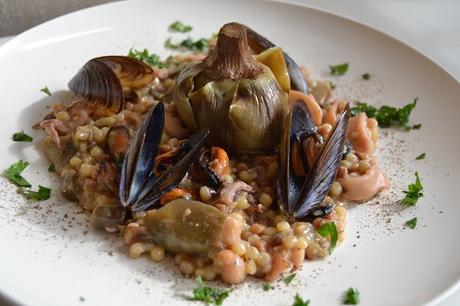 fregola con carciofi