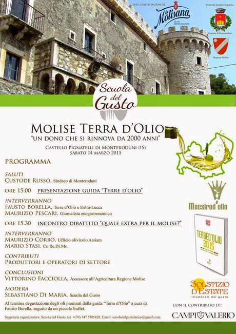 Terre d'olio 2015: presentazione in Molise della guida di Borella.