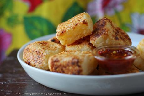 Dadinho de Tapioca Cubetto di Tapioca con Formaggio Coalho di Rodrigo Oliveira