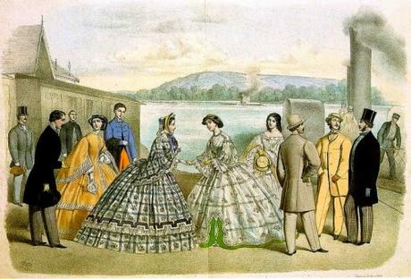 Costume History 1860s: Crinoline Fashion period (1840 - 1870).