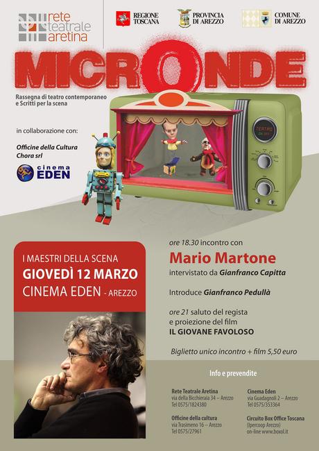 Oggi l'incontro ad Arezzo con Mario Martone
