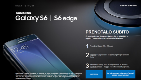 Partiti i preordini di samsung Galaxy S6 e Galaxy S6 Edge