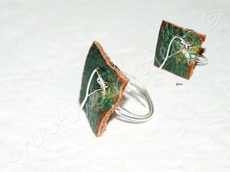 anelli in pelle decorata anello pelle decorata verde