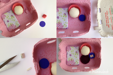Tutorial: casetta nelle scatole delle uova (prima parte) – DIY dollhouse in a eggbox (part 1)