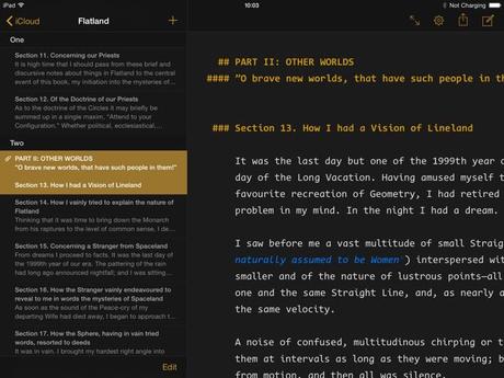 Ulysses, miglior editor Markdown, disponibile anche per iPad