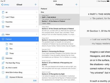 Ulysses, miglior editor Markdown, disponibile anche per iPad