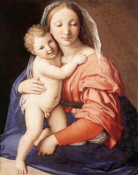 Schema per il punto croce: Madonna con Bambino - Salvi -