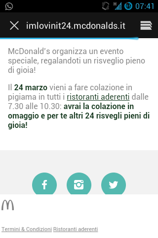 McDonald's ti regala la colazione