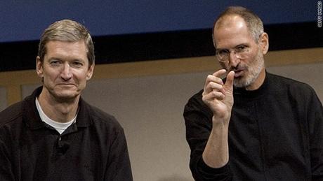 Tim Cook insieme a Steve Jobs