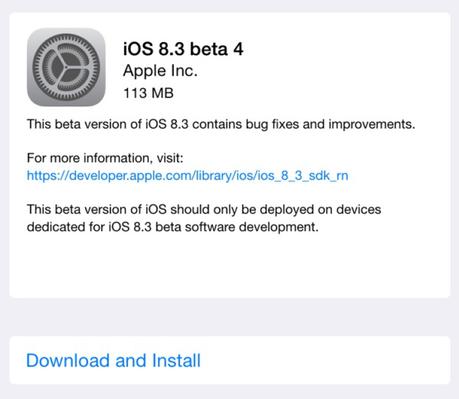iOS 8.3 beta 4 – Apple lo rilascia per iPhone, iPad e iPod Touch, Link diretti al Download [Completato]