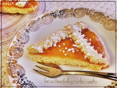 Crostata senza glutine e senza lattosio, alla marmellata di rose / Tart gluten free and lactose free, with rose's jam