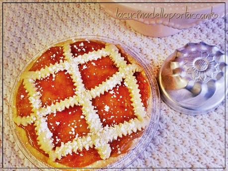 Crostata senza glutine e senza lattosio, alla marmellata di rose / Tart gluten free and lactose free, with rose's jam