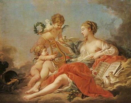 Schemi per il punto croce: Allegoria della musica - François Boucher -