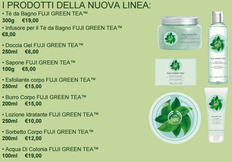 [CS] The Body Shop presenta la linea FUJI GREEN TEA