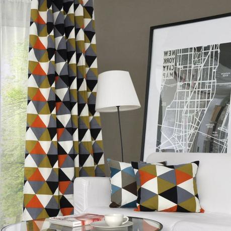 Modern Geometric print curtains for Blackout Usage 