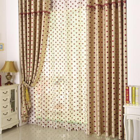 Bedroom blackout curtains of dots pattern for Good Usage 