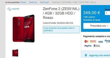 Asus ZenFone 2 4 GB RAM