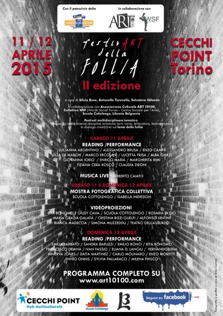 Evento: FestivArt Della Follia II Edizione – 11/12 aprile 2015 Torino follia-b-n_programma