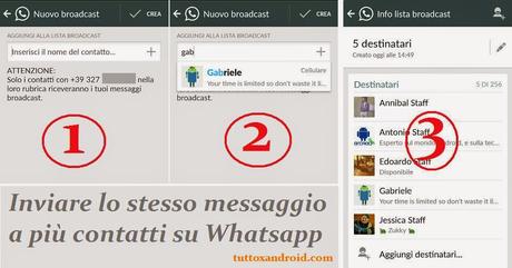 [Guida] Whatsapp: Inviare lo stesso messaggio a più persone (es. Per Auguri di Pasqua, Natale...)