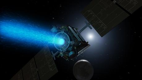 Rappresentazione artistica della sonda Dawn in arrivo verso Cerere. Crediti: NASA/JPL