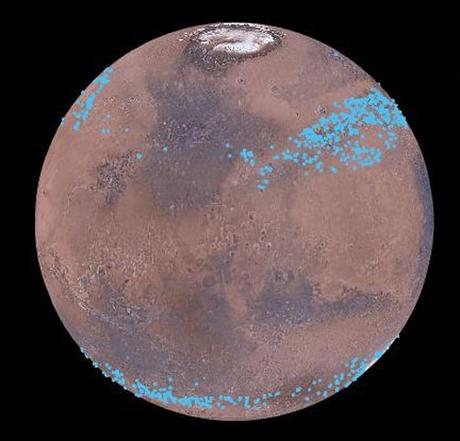 L'acqua ghiacciata sepolta di Marte