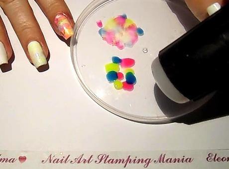 Rainbow Manicure And Dandelions With  Born Pretty BP-L Plate