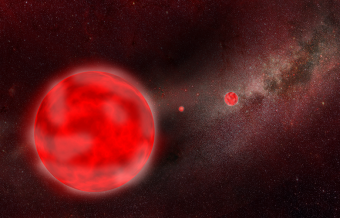Stelle vecchie in corpo giovane rappresentazione artistica di stelle giganti rosse nella nostra galassia. Crediti: AIP/ J. Fohlmeister